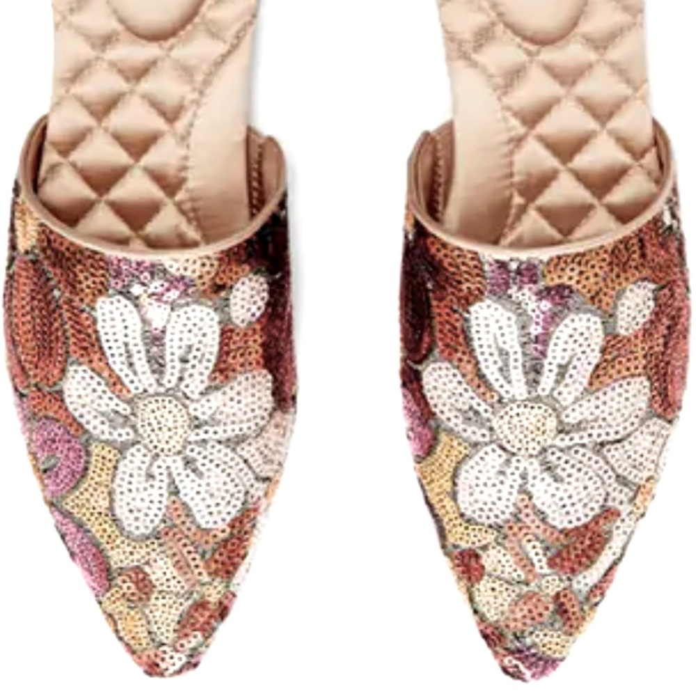 Birdies NIB “The Dove” Pink Petal Sequin